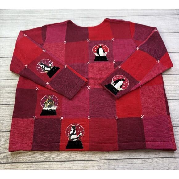 Fisher Hill Women’s Vintage Snowglobe “Ugly” Christmas Cardigan Sweater Size 1X - Picture 9 of 9